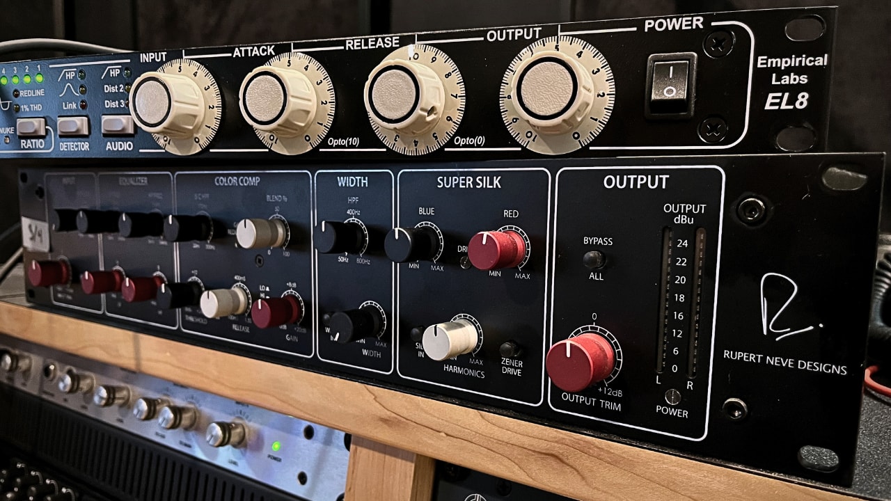 Neve MBT and Empirical Labs Distressor outboard hardware