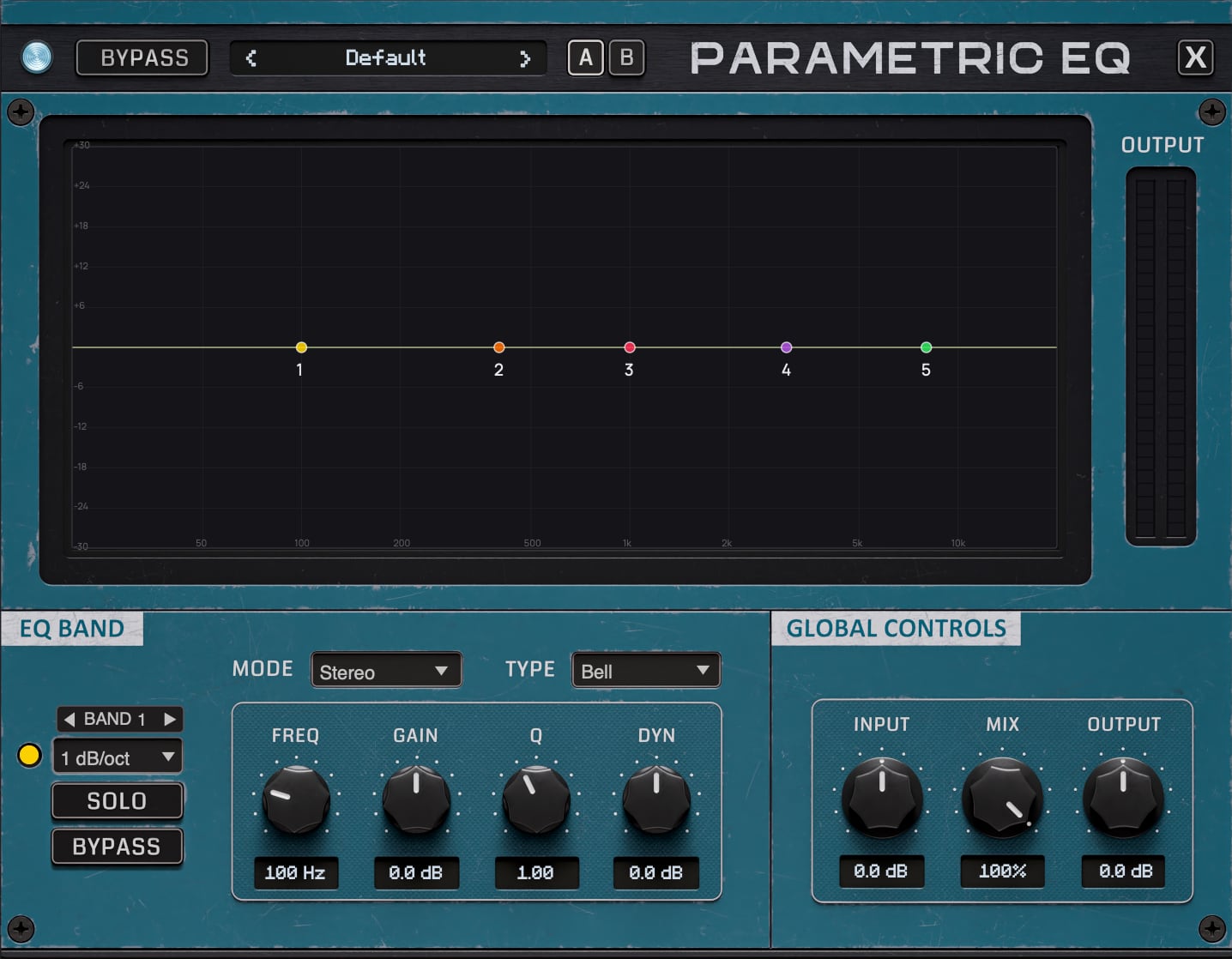 The Parametric EQ insert window